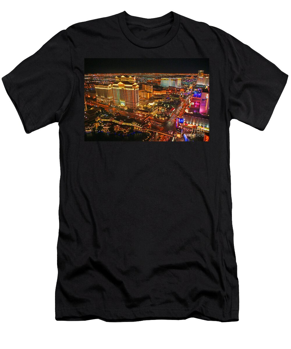 Las Vegas T-Shirt featuring the photograph Caesars Palace on the Strip by Randy Harris