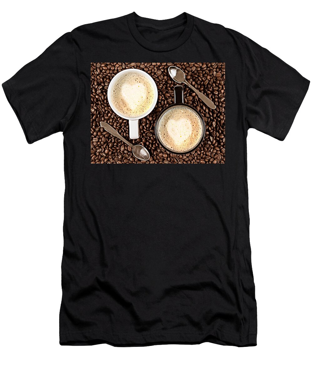 Aroma T-Shirt featuring the photograph Caffe Latte for two by Gert Lavsen