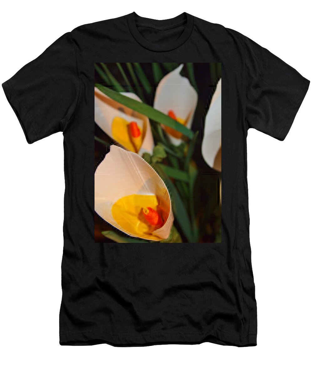 Fine Art T-Shirt featuring the photograph Calla Lilly's 'ala Duck Tape by Laura Grisham