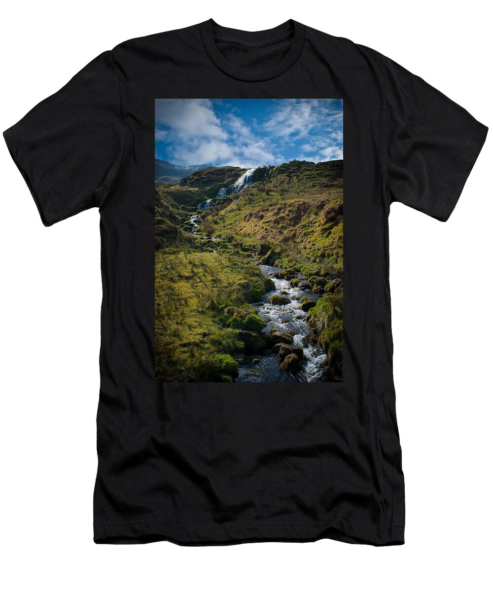 Chris T-Shirt featuring the photograph Calmness at the falls by Chris Boulton