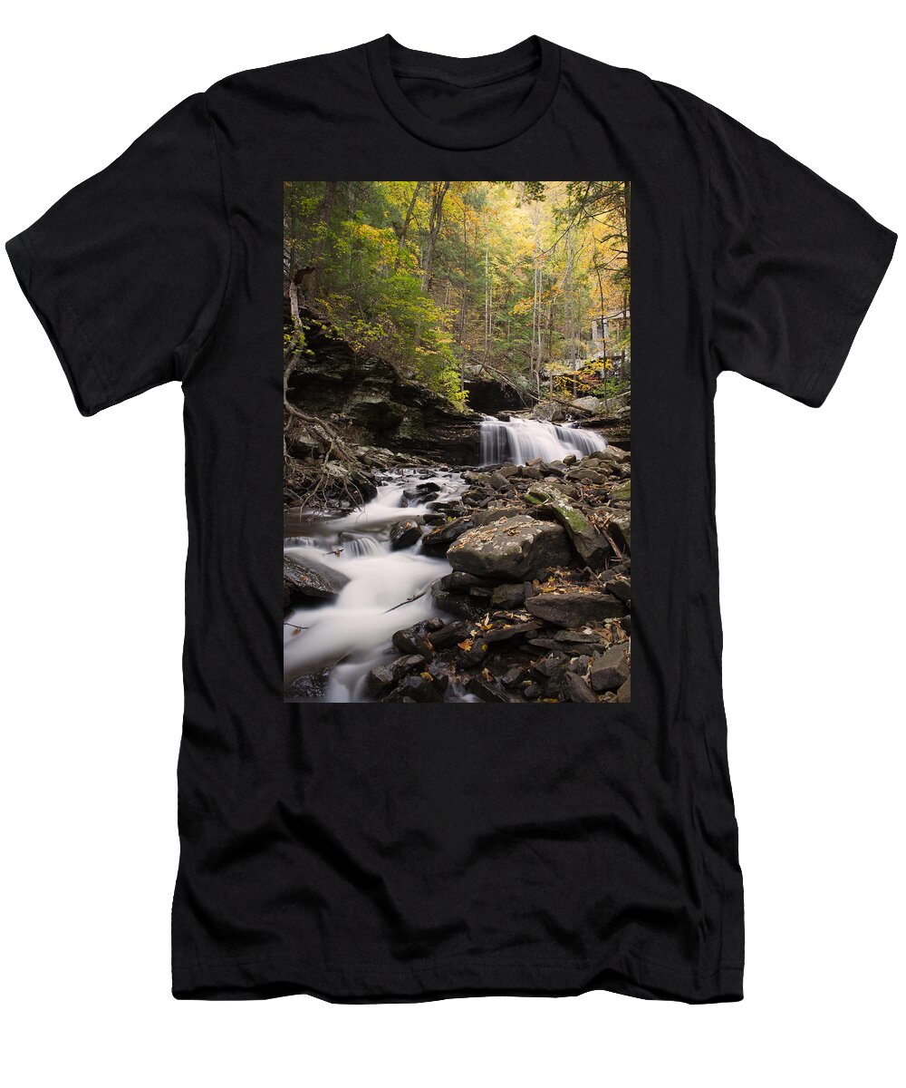 Waterfall T-Shirt featuring the photograph Canyon Creek by David Troxel