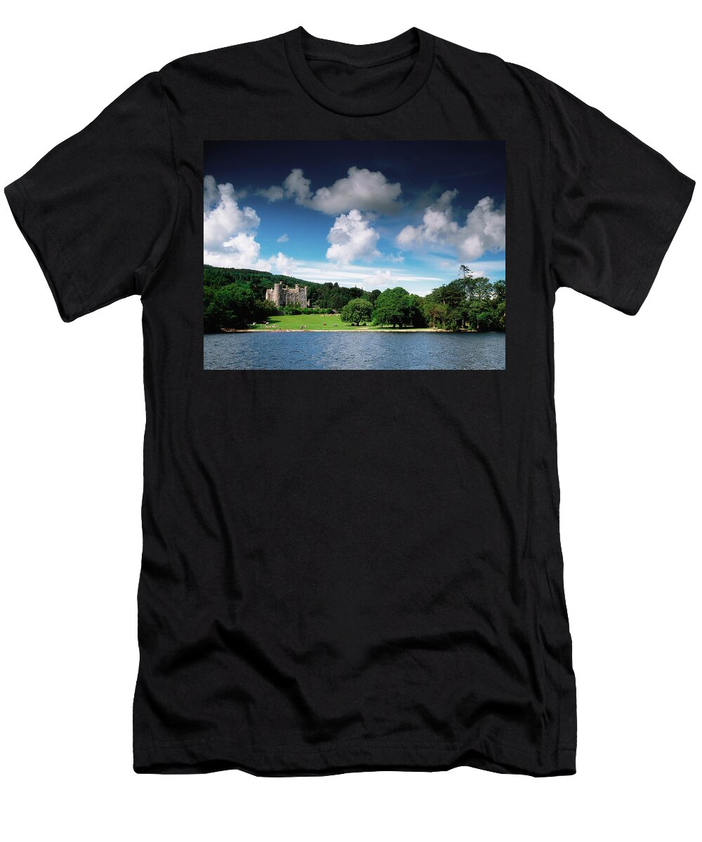 Field T-Shirt featuring the photograph Castlewellan Castle & Lake, Co Down by The Irish Image Collection 
