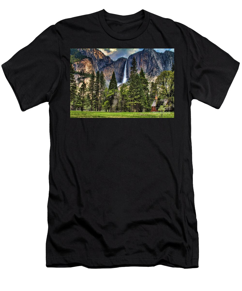 Cooks Meadow T-Shirt featuring the photograph Chapel in the Valley 2 by Sue Karski