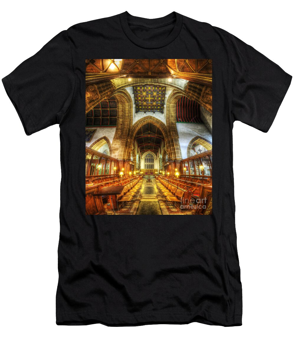 Yhun Suarez T-Shirt featuring the photograph Choir Section Vertorama by Yhun Suarez