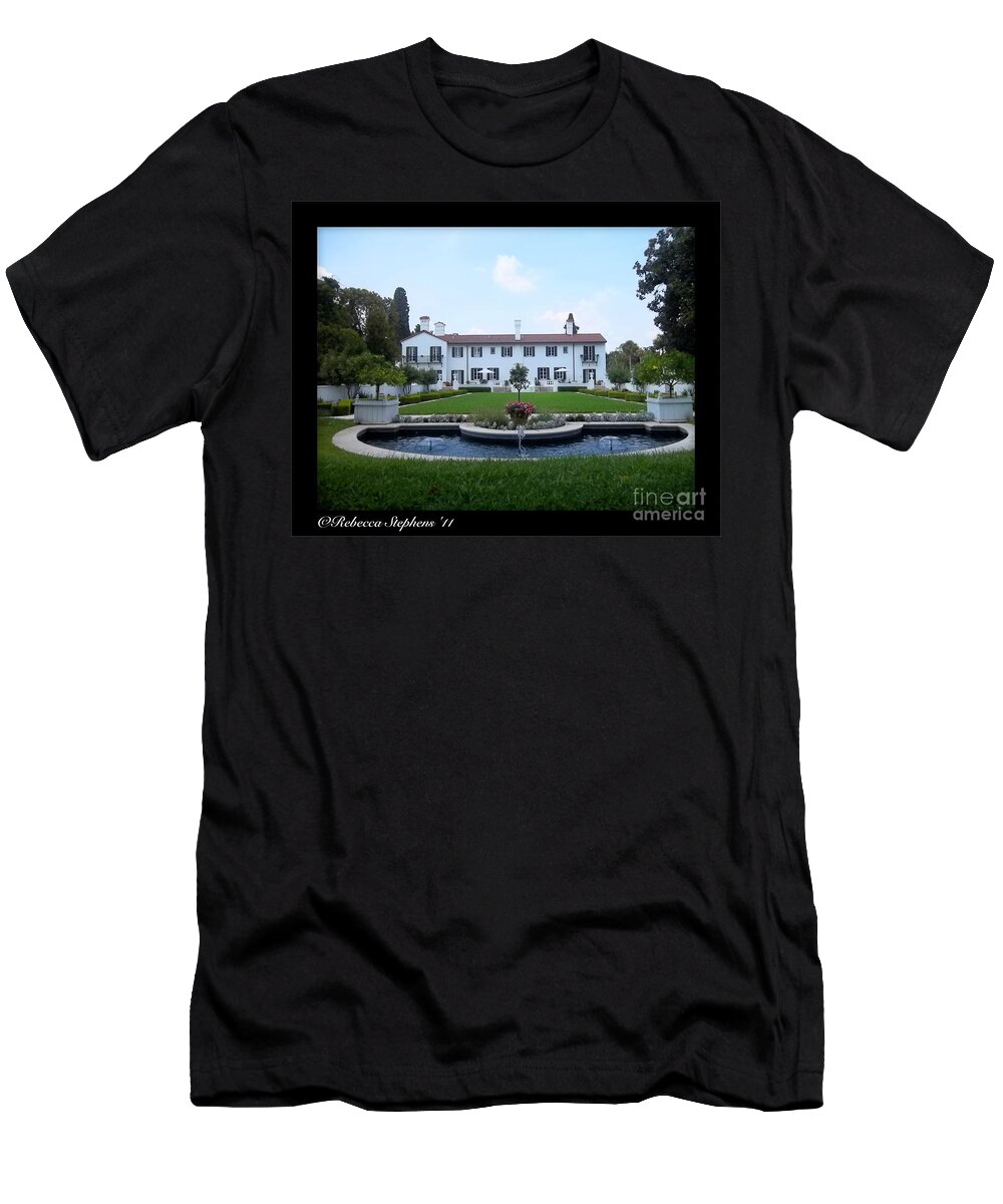 Courtyard At Crane T-Shirt featuring the photograph Courtyard At Crane by Rebecca Stephens