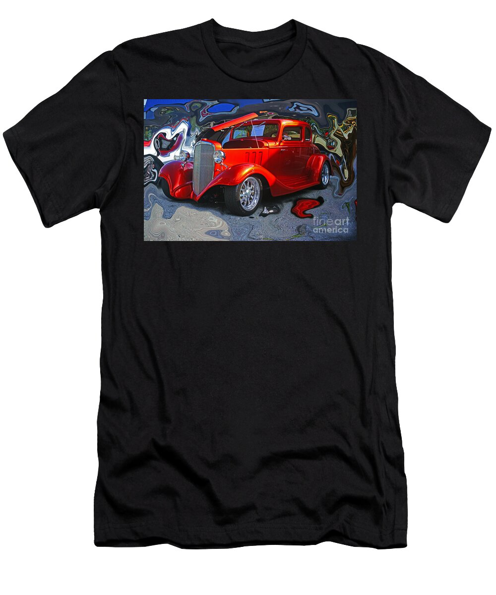 Cars T-Shirt featuring the photograph Crazy Background by Randy Harris