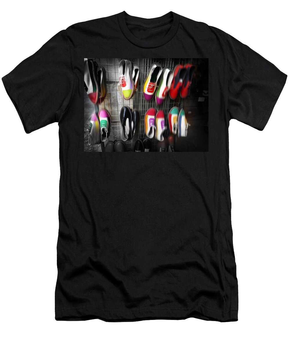 Dance T-Shirt featuring the digital art Dancing Shoes by Charles Stuart