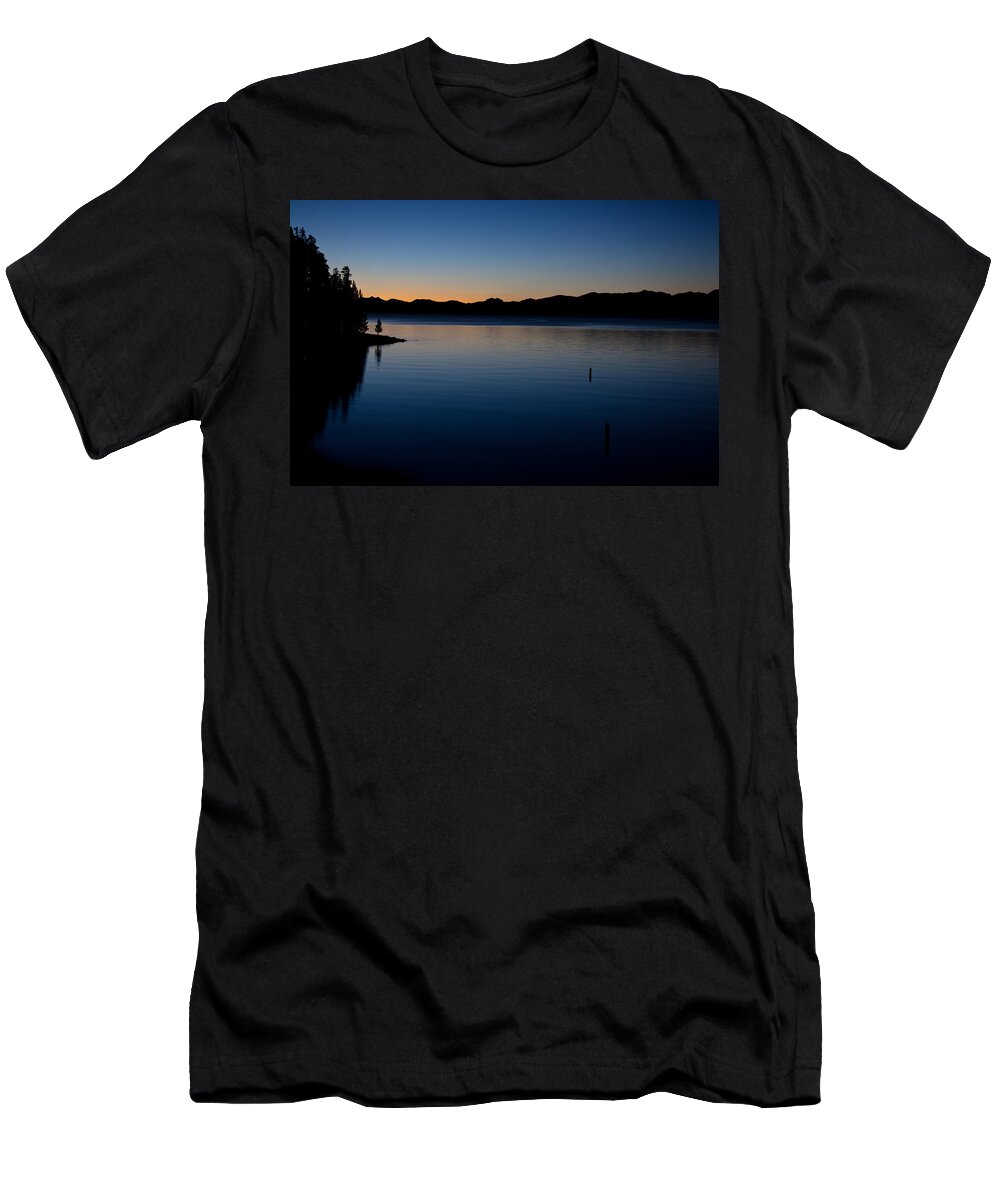 Yellowstone National Park T-Shirt featuring the photograph dawn at Yellowstone Lake by Ralf Kaiser