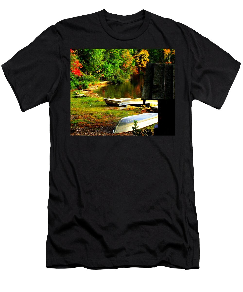 Landscapes T-Shirt featuring the photograph Down By the Riverside by Karen Wiles