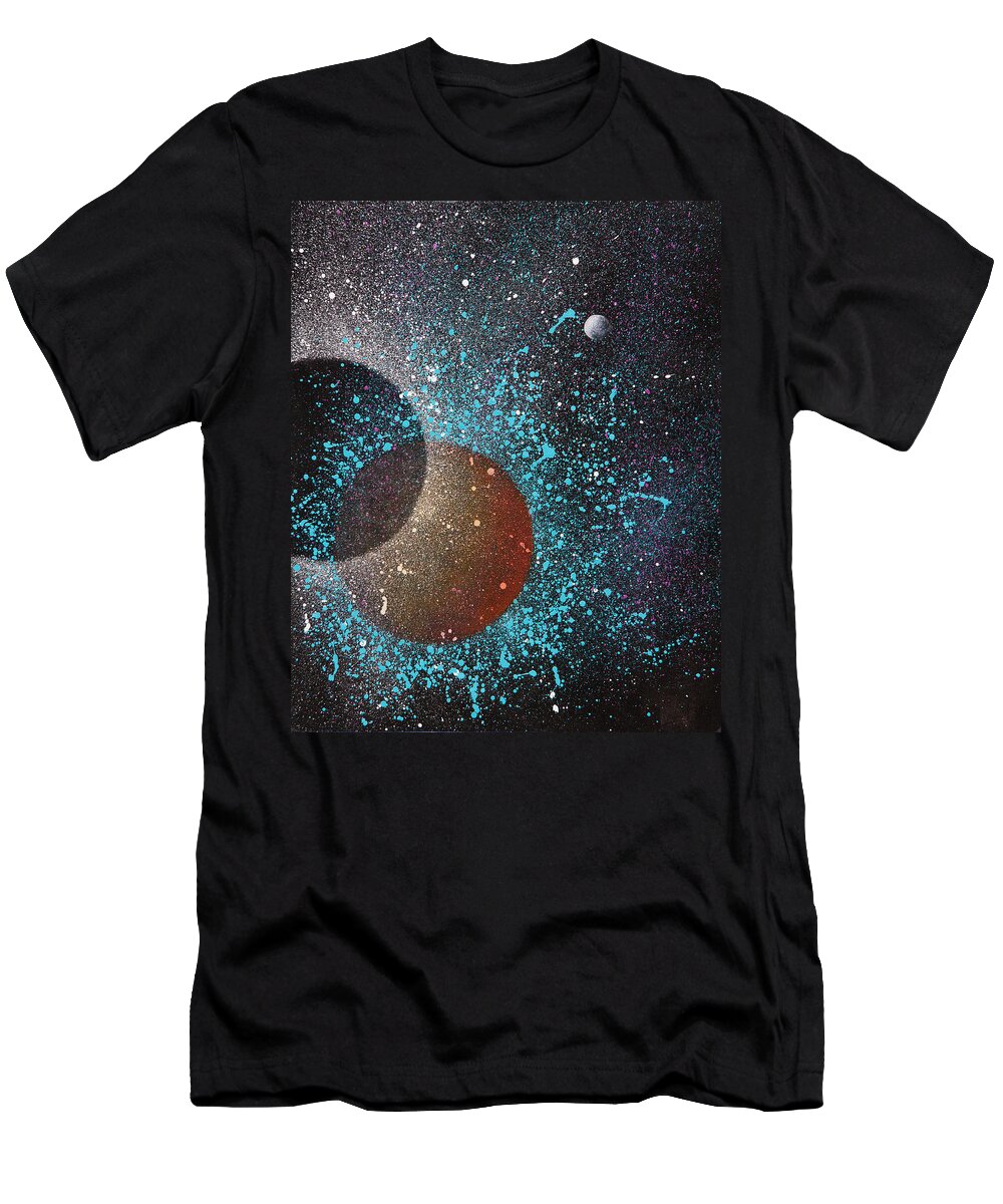  Art T-Shirt featuring the painting Eclipse by Reina Cottier