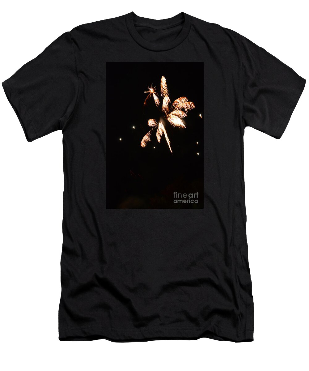 Fireworks T-Shirt featuring the photograph Fireworks In Texas by Donna Brown