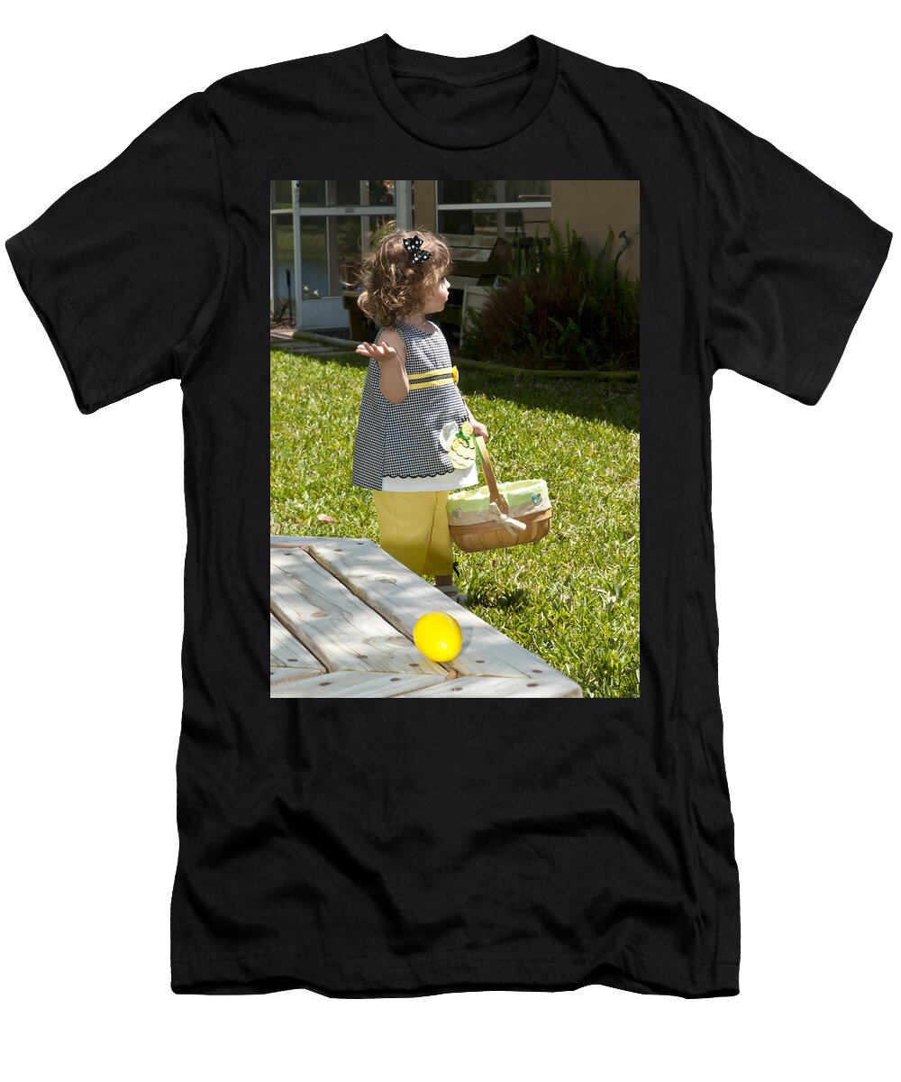 Easter T-Shirt featuring the photograph First Easter Egg Hunt by Steven Sparks