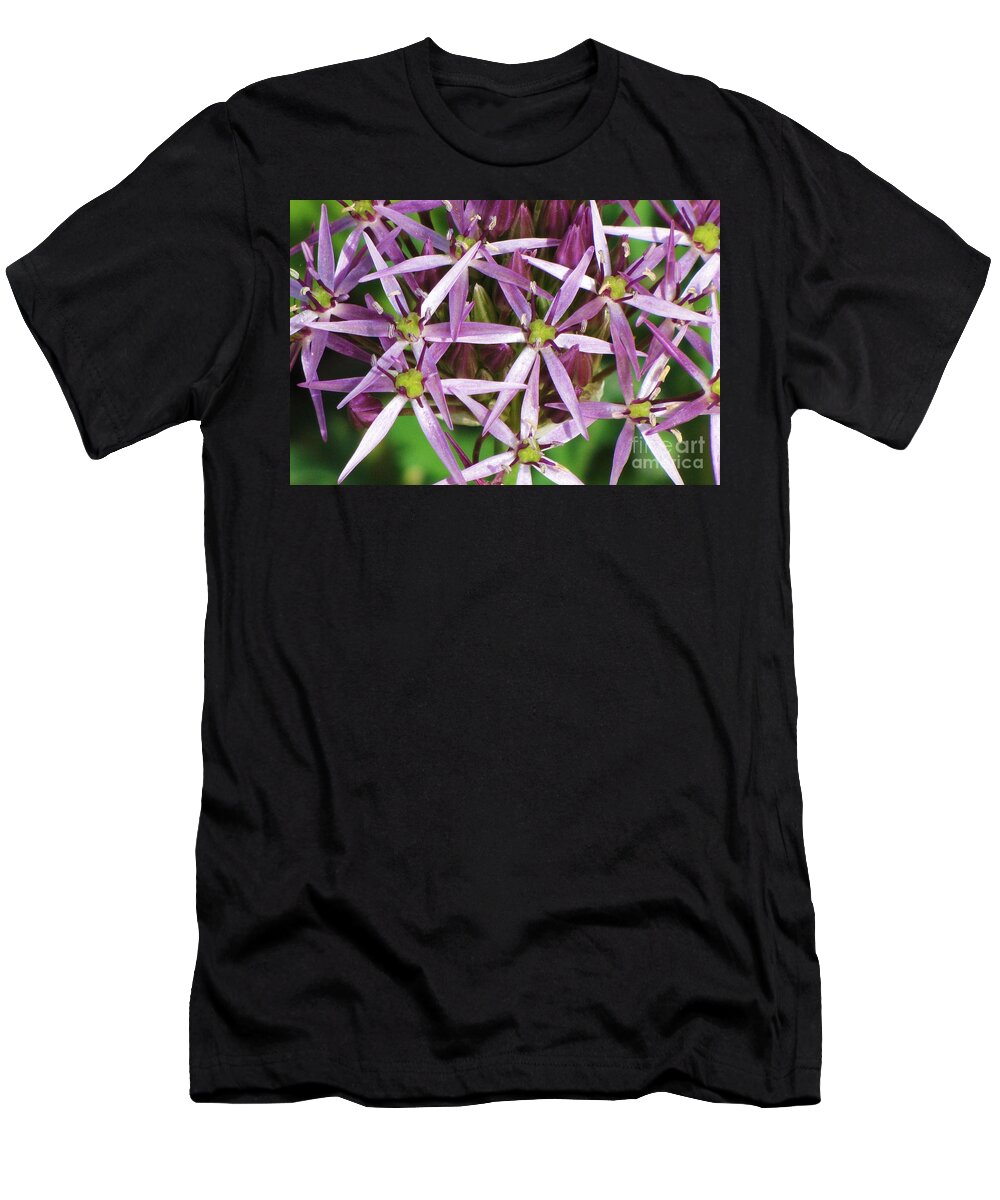 Allium T-Shirt featuring the photograph Flower Stars by Michele Penner