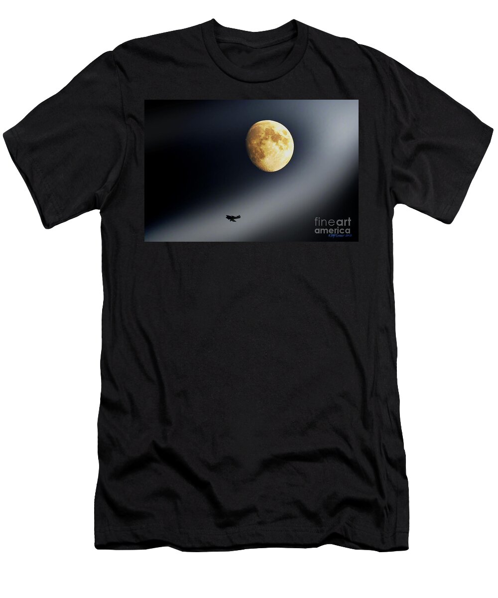 Moon T-Shirt featuring the photograph Fly Me To The Moon by Pat Davidson