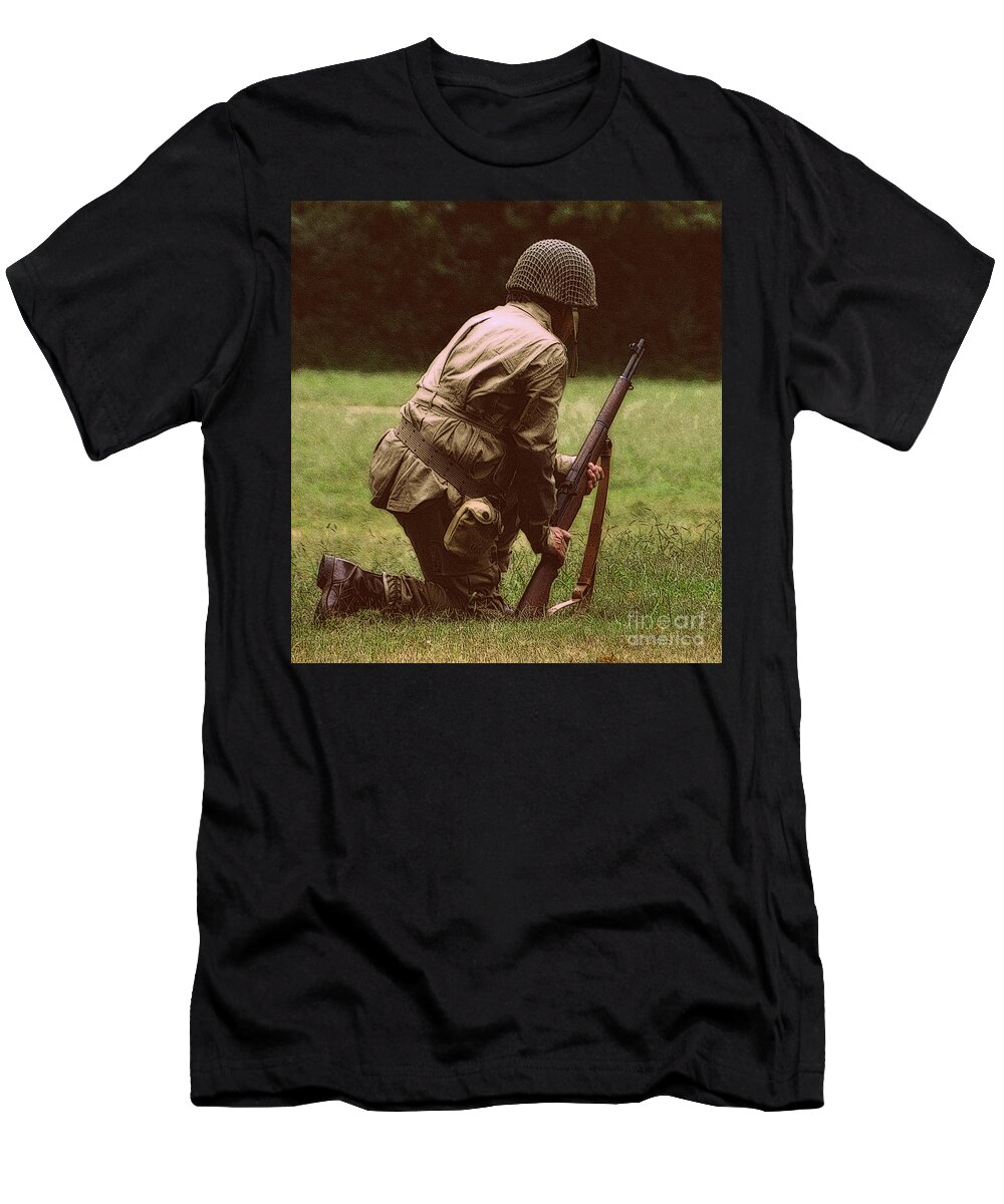 Soldier T-Shirt featuring the photograph For Freedom by Lydia Holly