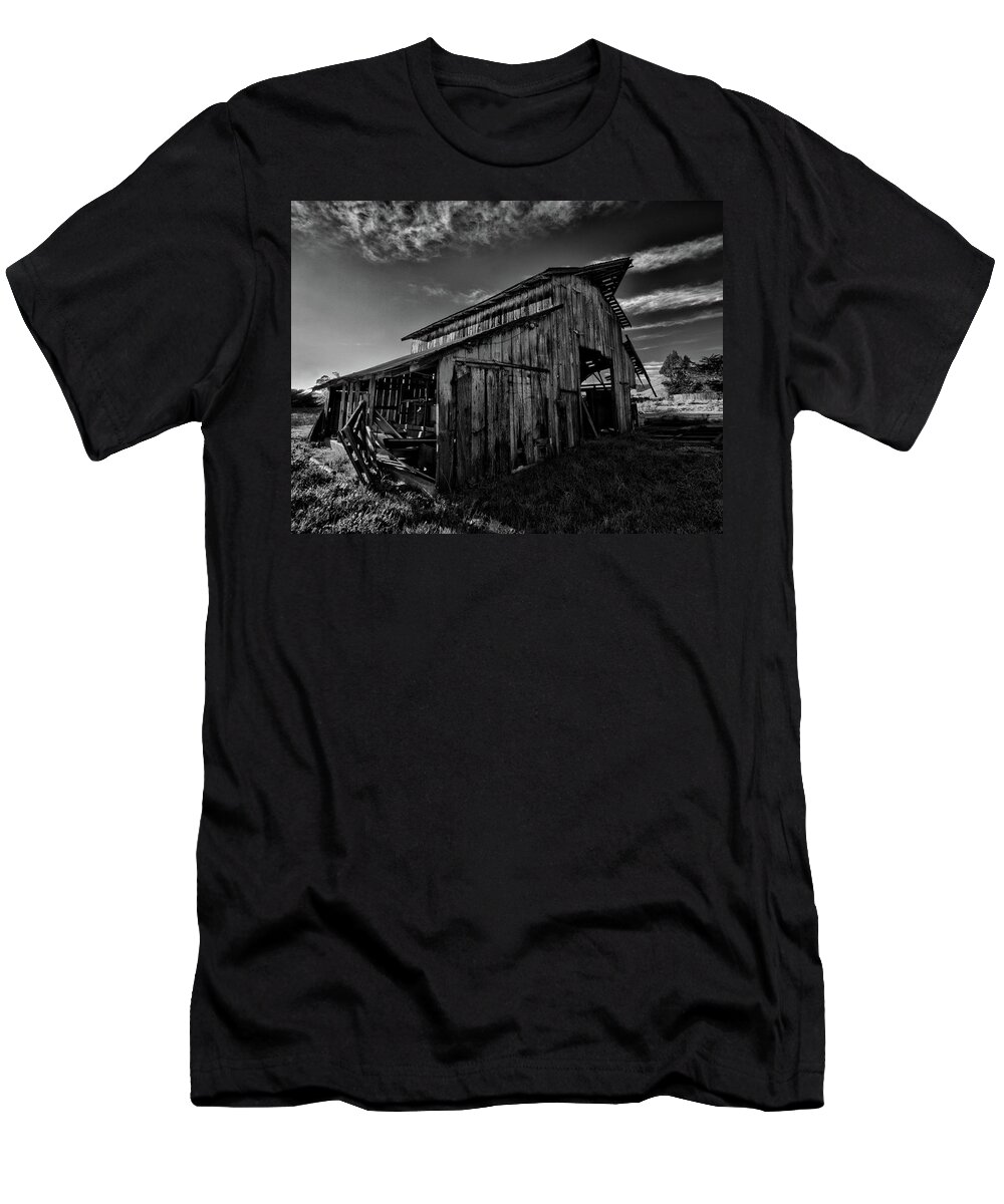 Black And White T-Shirt featuring the photograph Forgotten by Beth Sargent