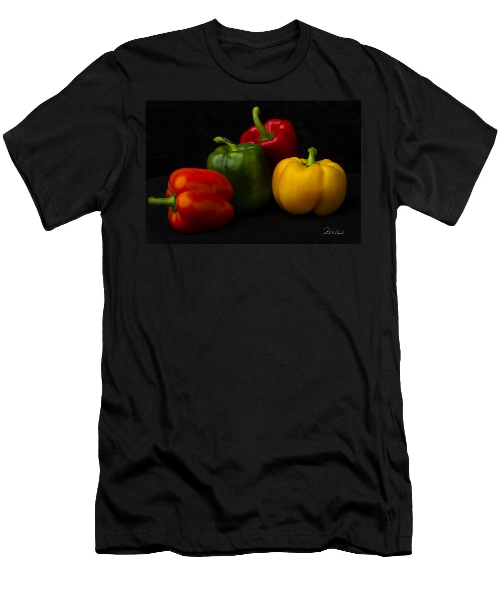 Fine Art T-Shirt featuring the photograph Four Peppers by Frederic A Reinecke