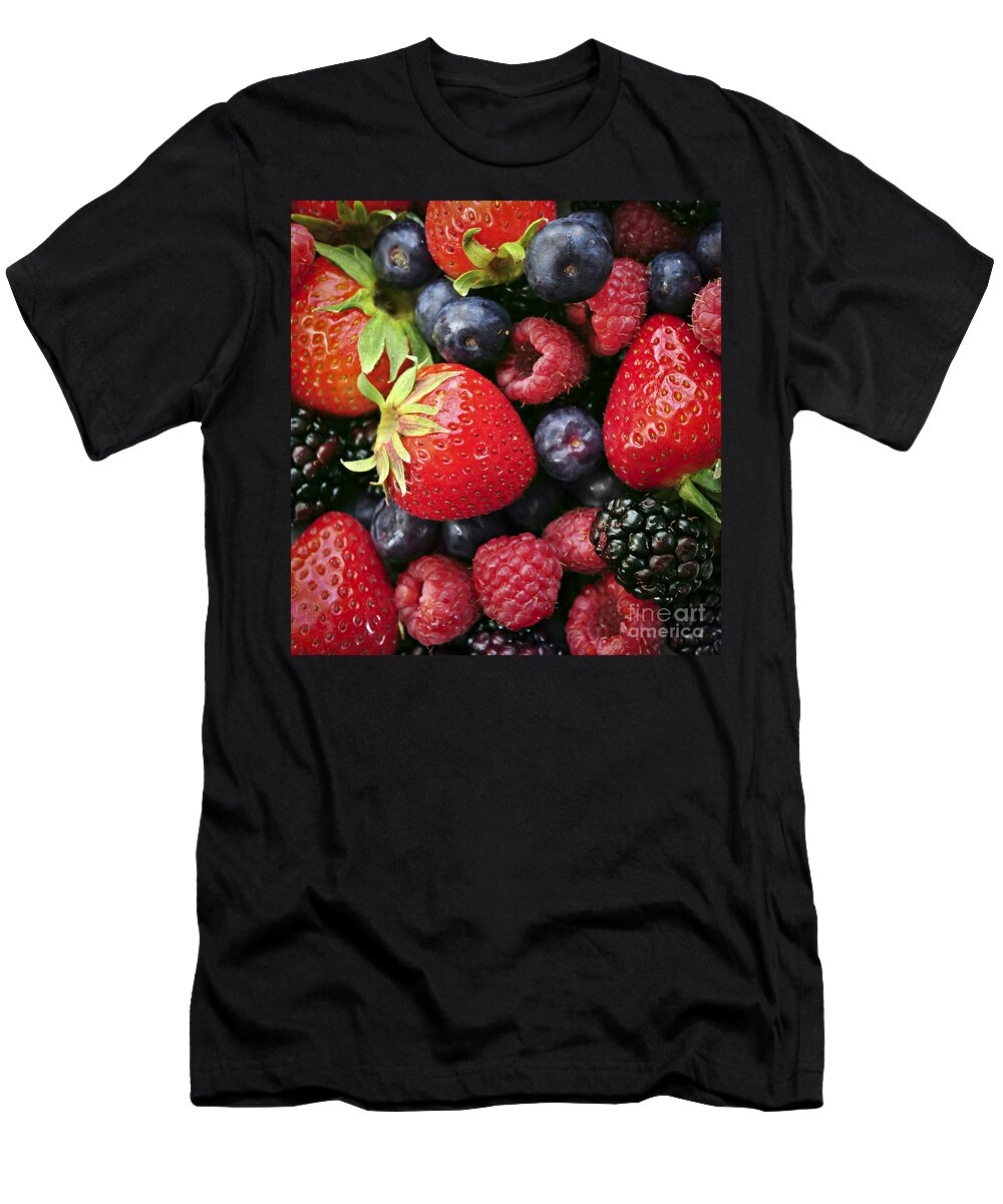 Berry T-Shirt featuring the photograph Fresh berries by Elena Elisseeva