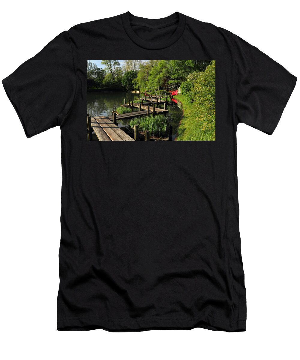 Garden T-Shirt featuring the photograph Garden Boardwalk by Scott Rackers
