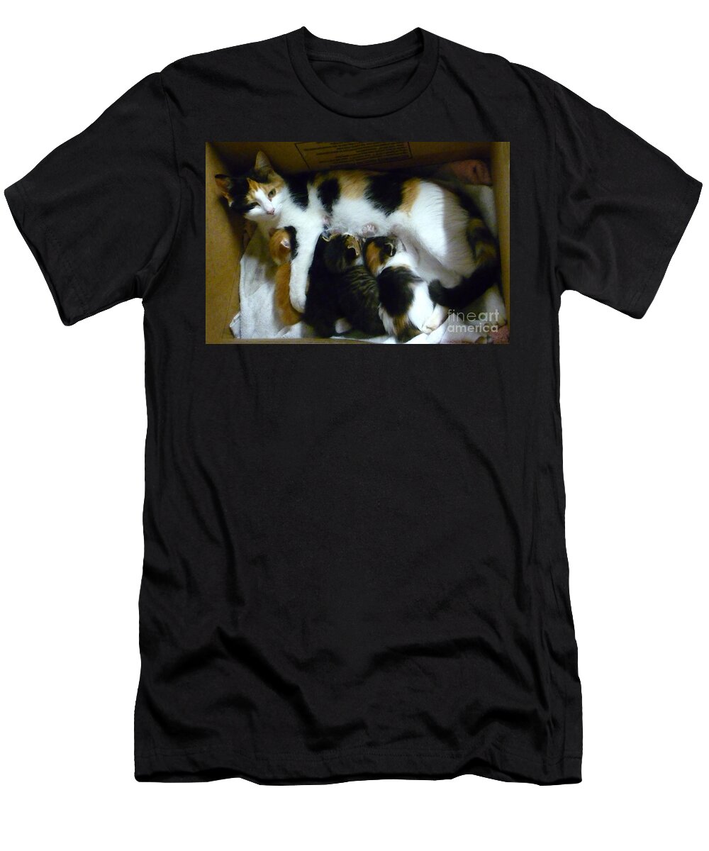 Cat T-Shirt featuring the photograph Good Mother by Renee Trenholm