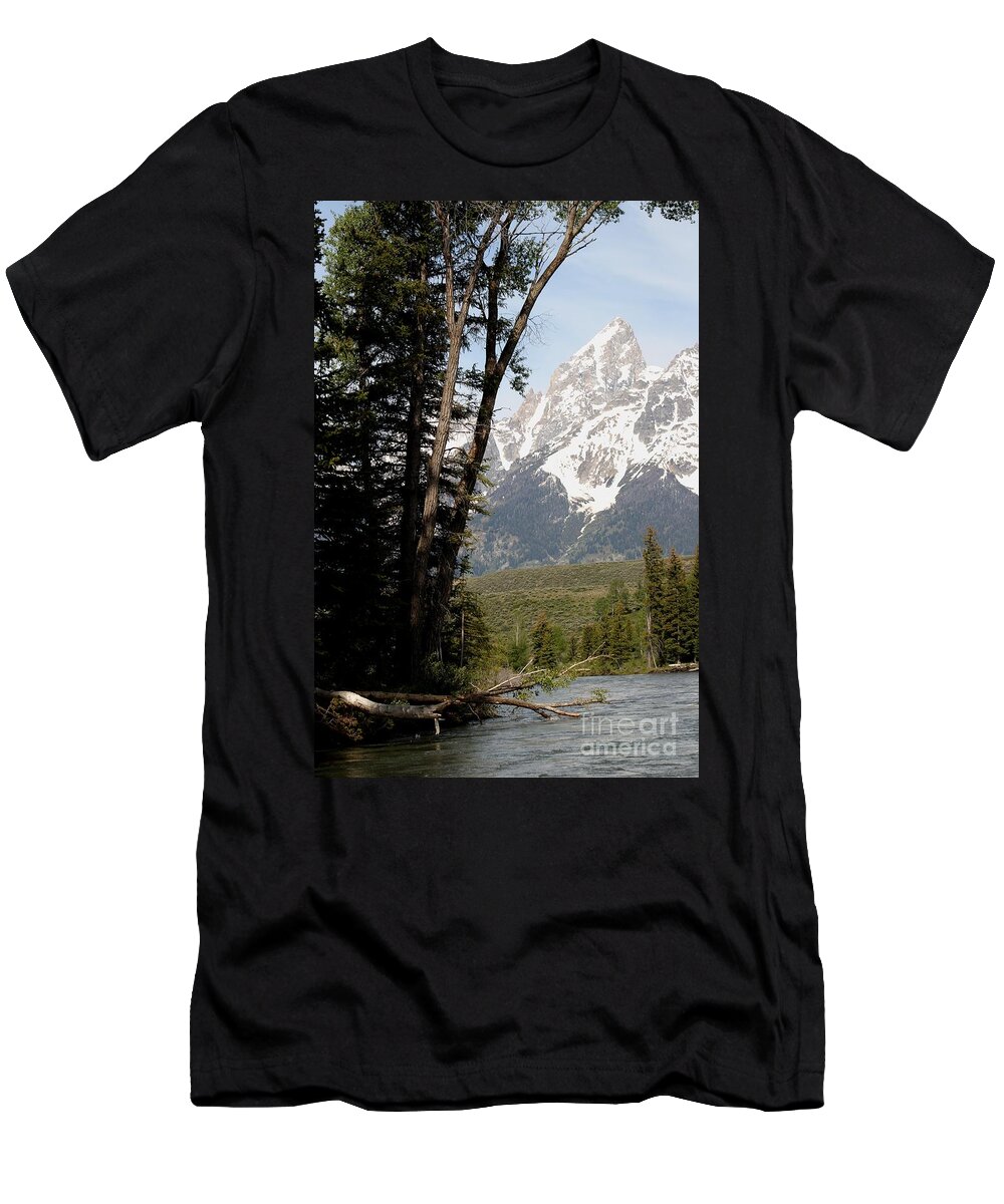 Grand Tetons T-Shirt featuring the photograph Grand Tetons Vertical by Living Color Photography Lorraine Lynch