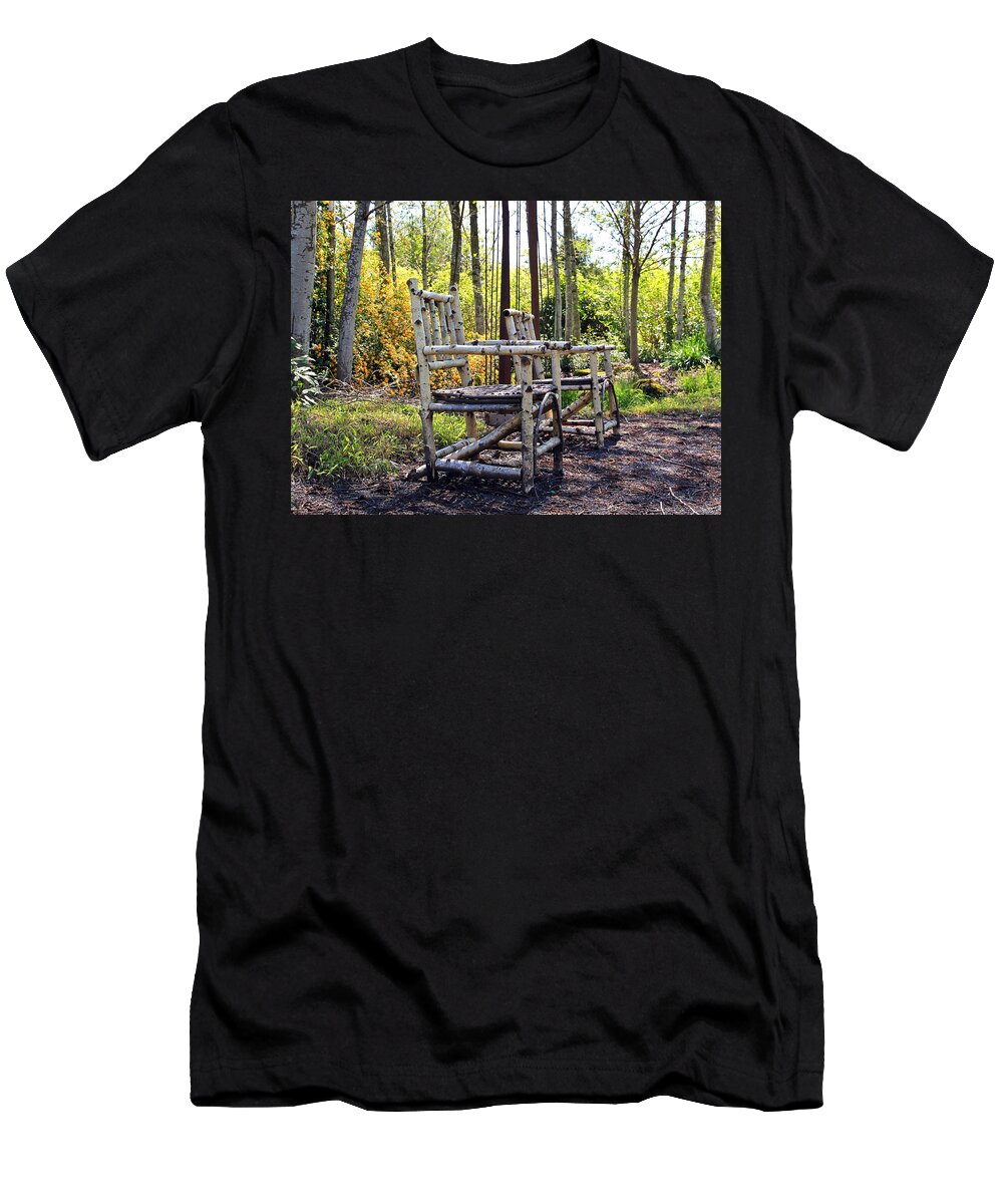 Chairs T-Shirt featuring the photograph Grandmas Country Chairs by Athena Mckinzie