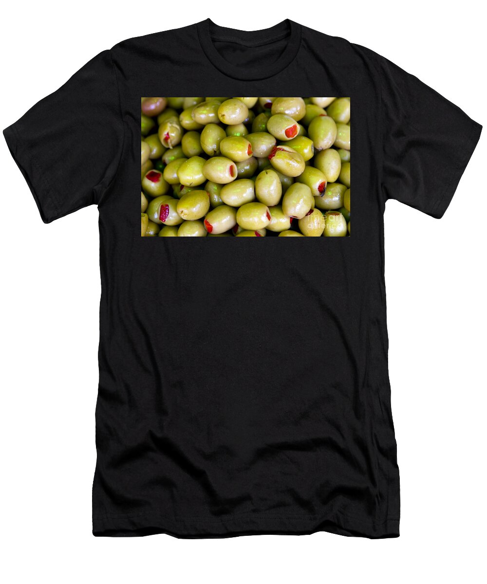 Olives T-Shirt featuring the photograph Green Olives by Leslie Leda