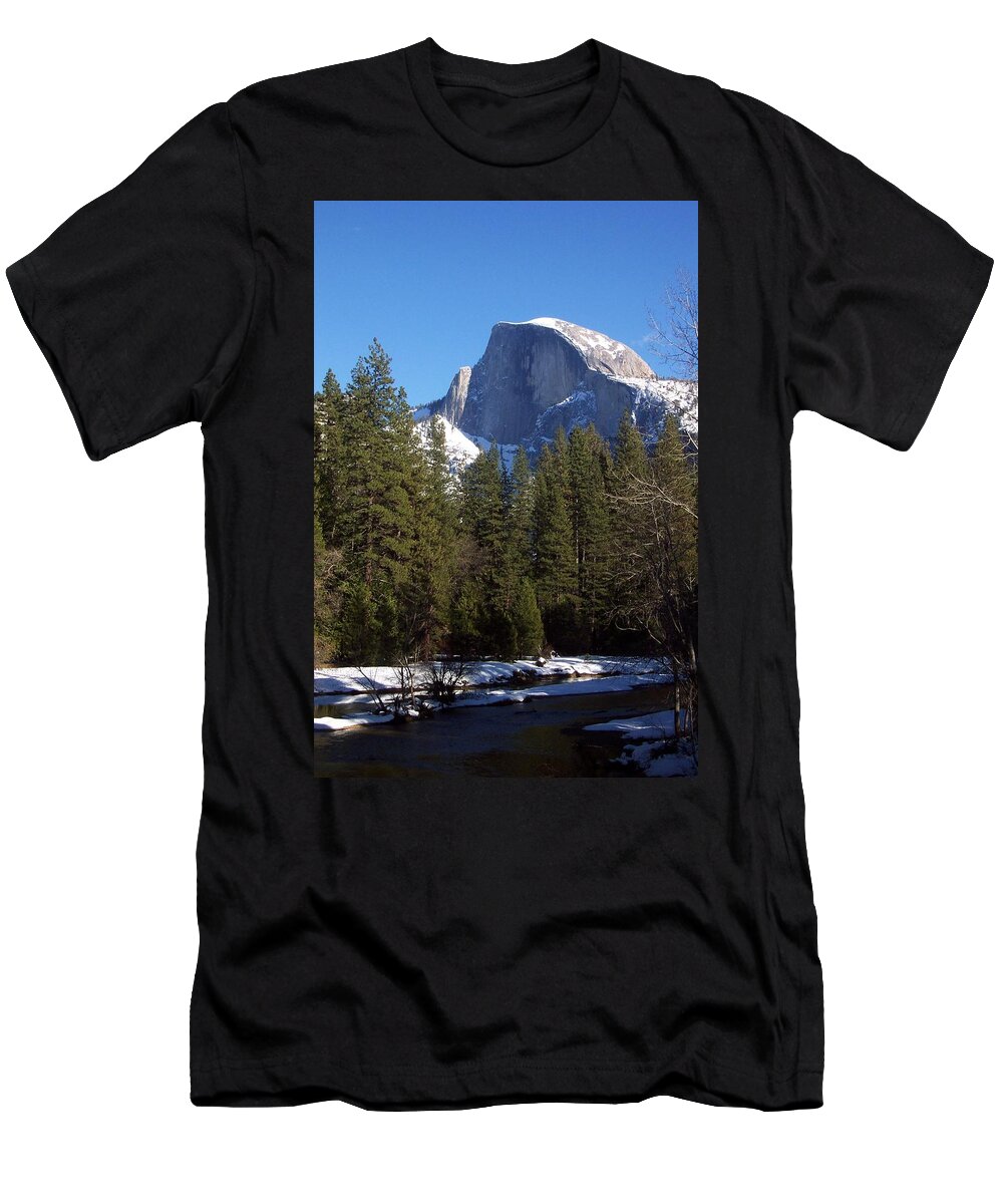 Yosemite T-Shirt featuring the photograph Half Dome Winter by Eric Tressler