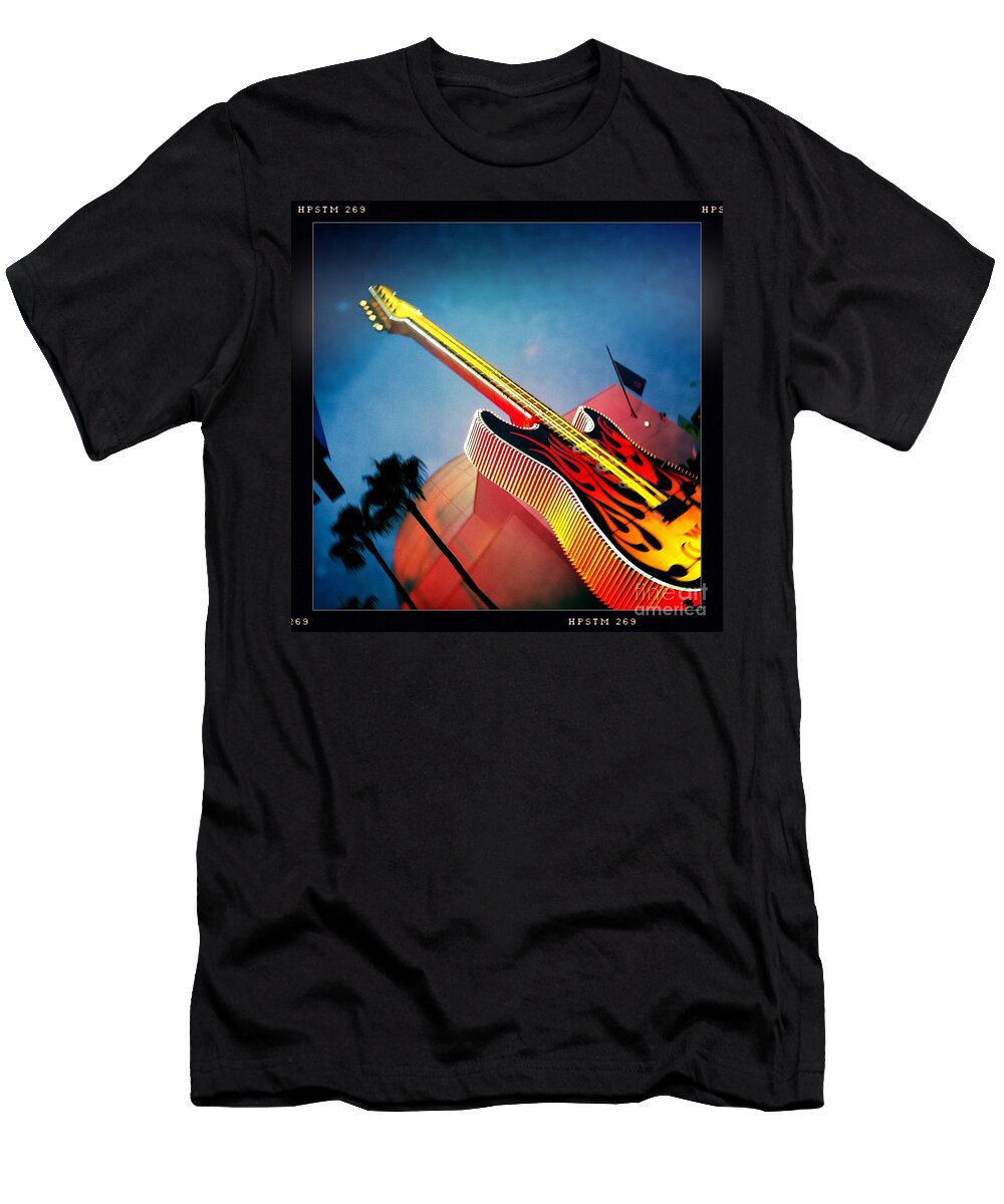 Hard Rock Cafe T-Shirt featuring the photograph Hard Rock Guitar by Nina Prommer