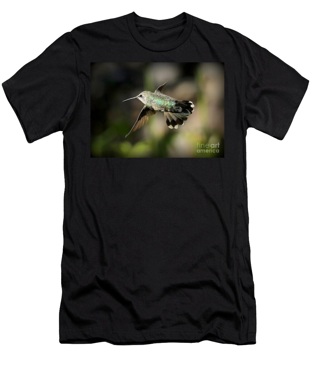 Hummingbird T-Shirt featuring the photograph Hummingbird Fly By by Carol Groenen