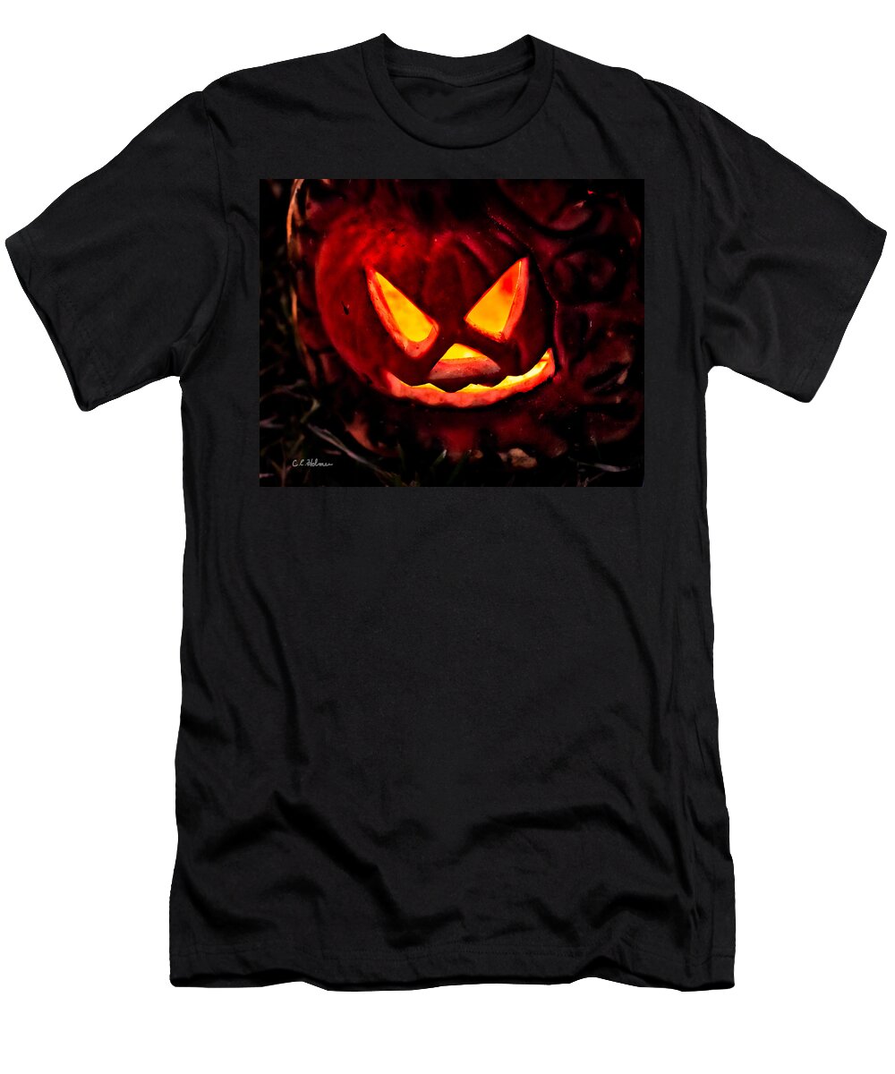 Halloween T-Shirt featuring the photograph Jack-O-Lantern by Christopher Holmes