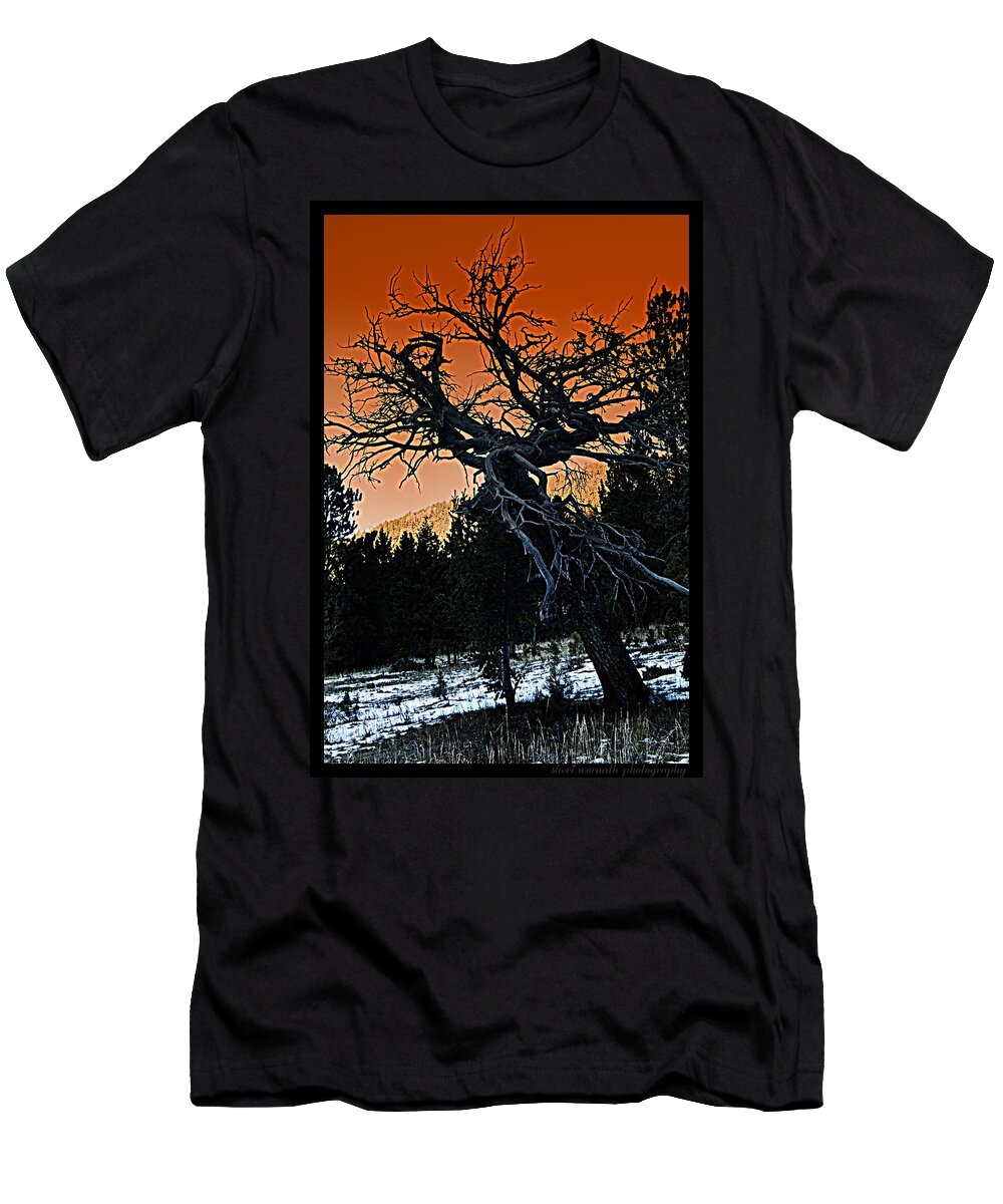 Tree T-Shirt featuring the photograph Jagged Edge by Sheri Bartoszek