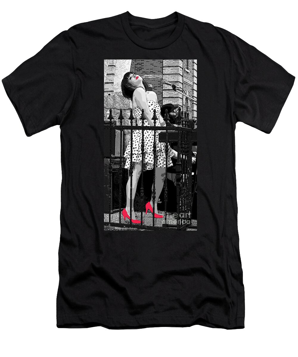 Jazz T-Shirt featuring the photograph Jazzy Pink Shoes by Barbara McMahon