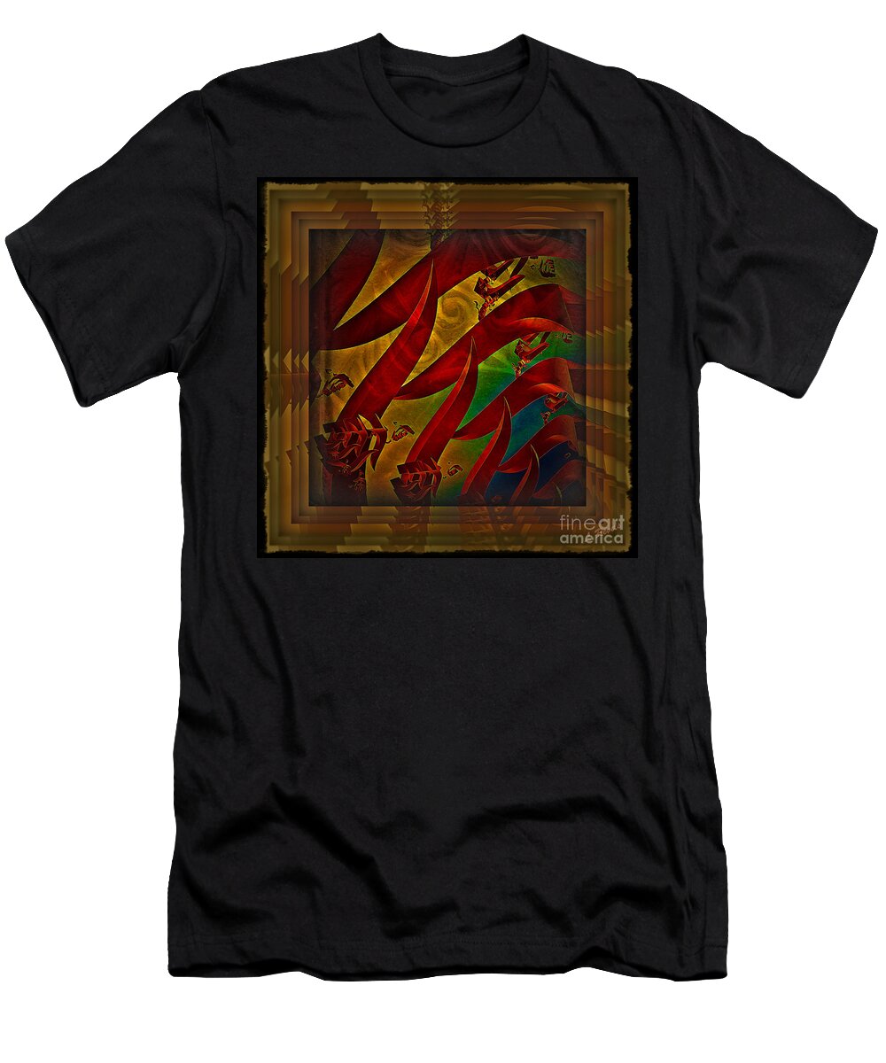 Abstract T-Shirt featuring the digital art Jungle Book by Leslie Revels