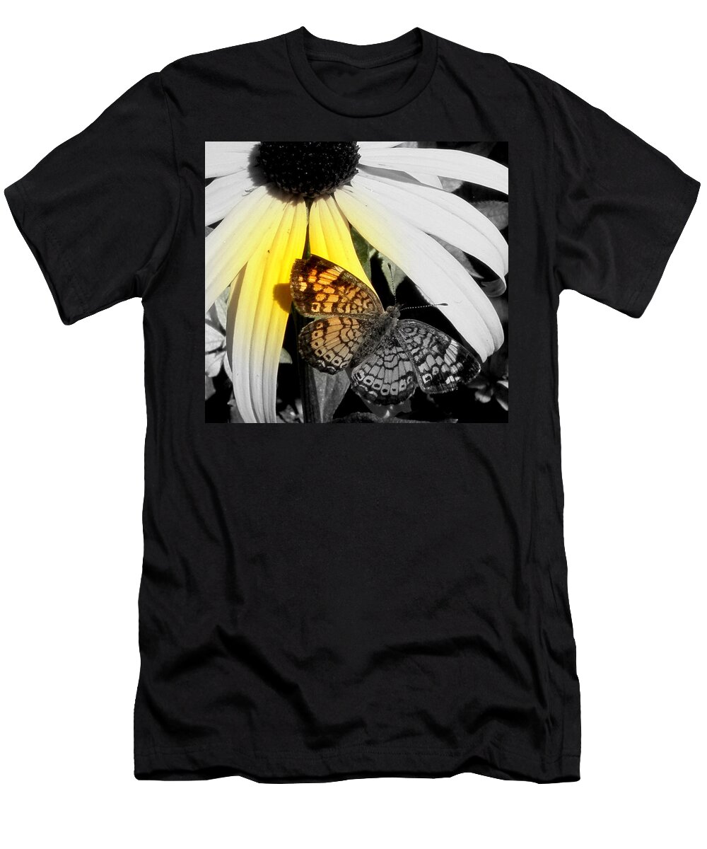 Butterfly T-Shirt featuring the photograph Just A Touch by Kim Galluzzo