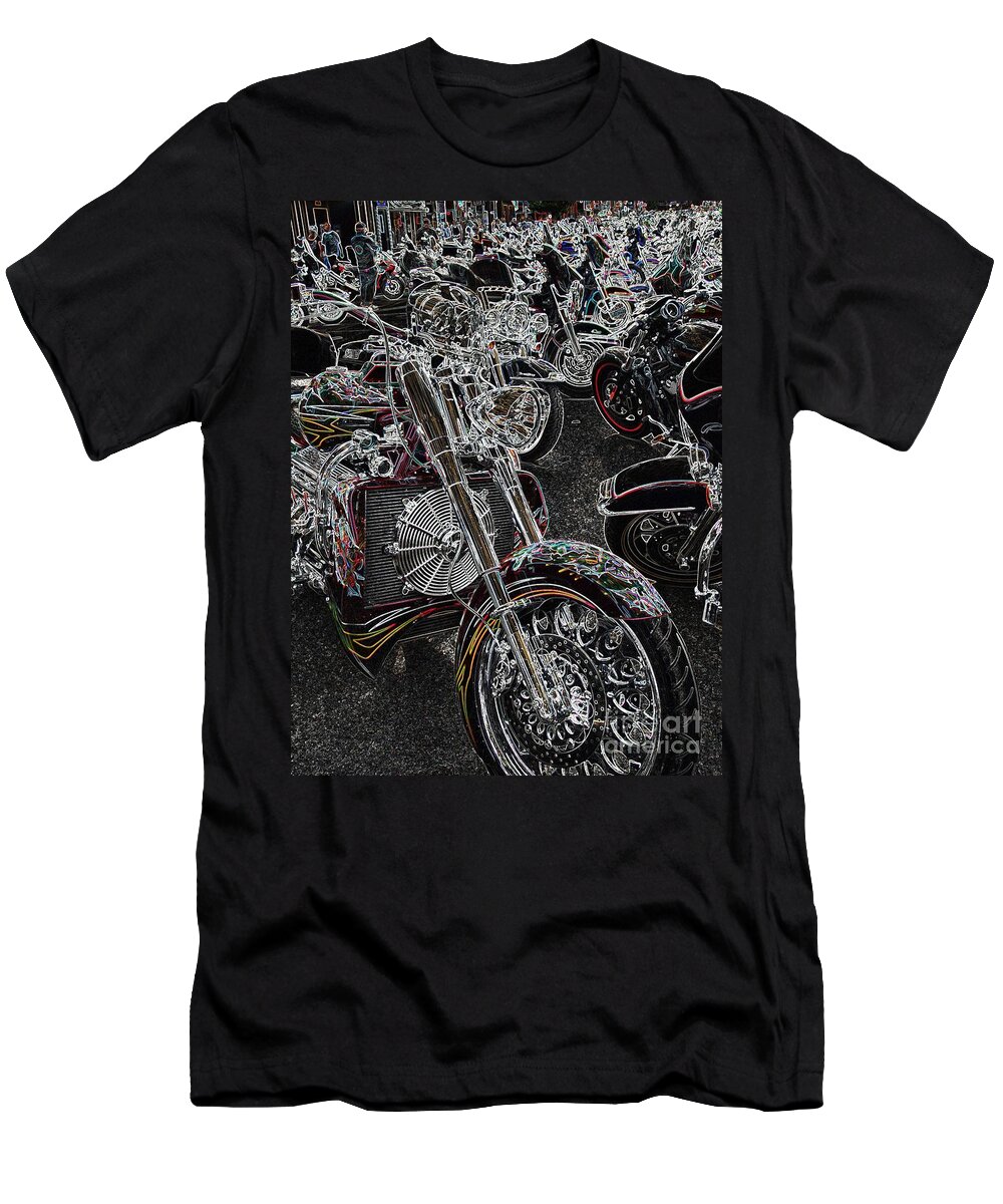 Motorcycle T-Shirt featuring the photograph Lights Out 2 by Anthony Wilkening