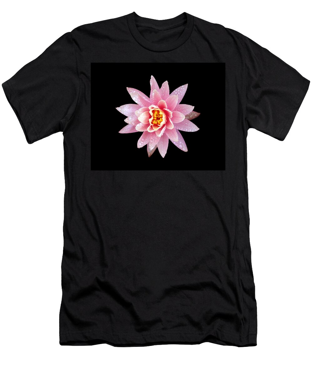 Lily T-Shirt featuring the photograph Lily on Black by Bill Barber