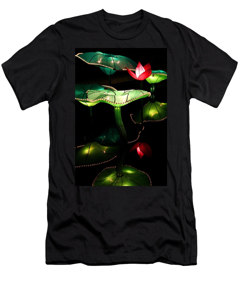 Lotus T-Shirt featuring the photograph Lotus Lanterns 2 by Greg Matchick