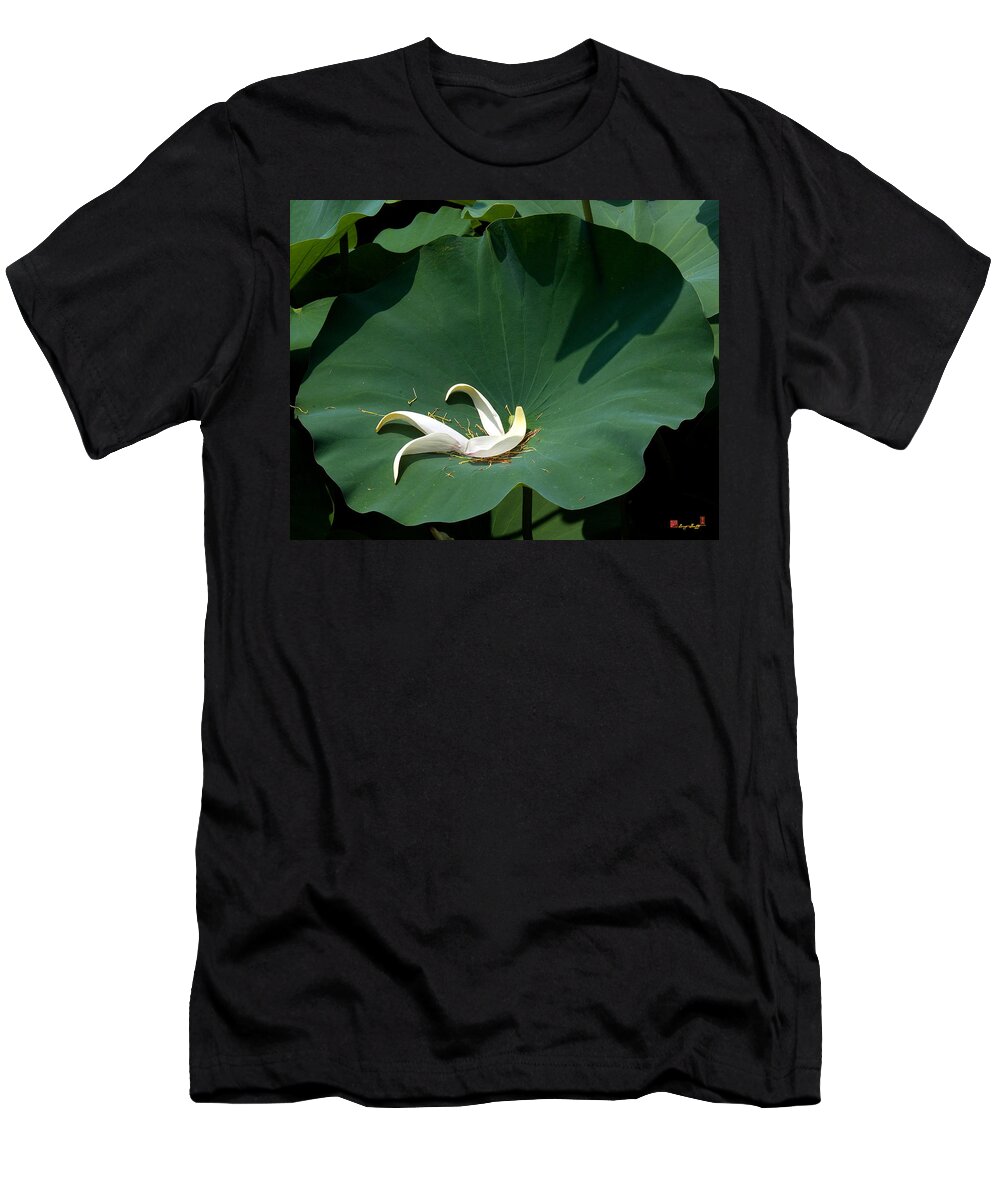 Nature T-Shirt featuring the photograph Lotus Leaf--Castoff iii DL060 by Gerry Gantt