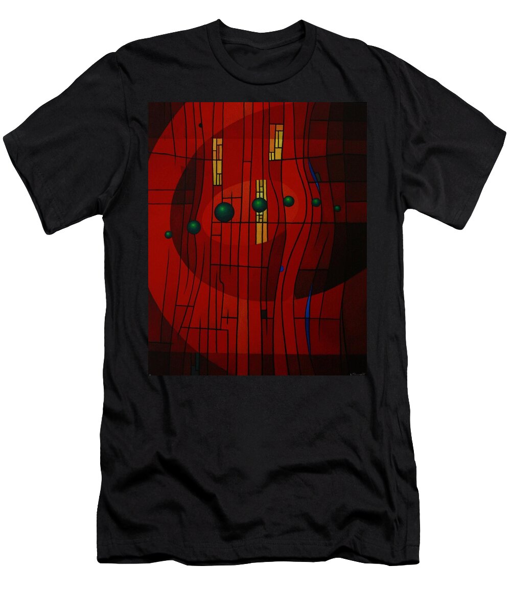 Abstract T-Shirt featuring the painting Luminous Symphony by Alberto DAssumpcao