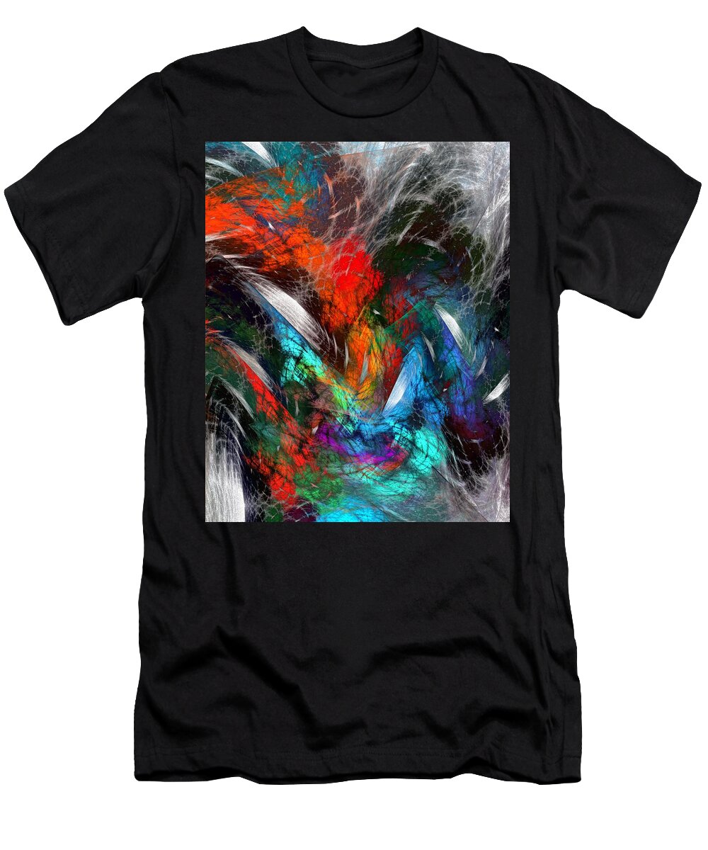 Fin Art T-Shirt featuring the digital art Mardi Gras II by David Lane