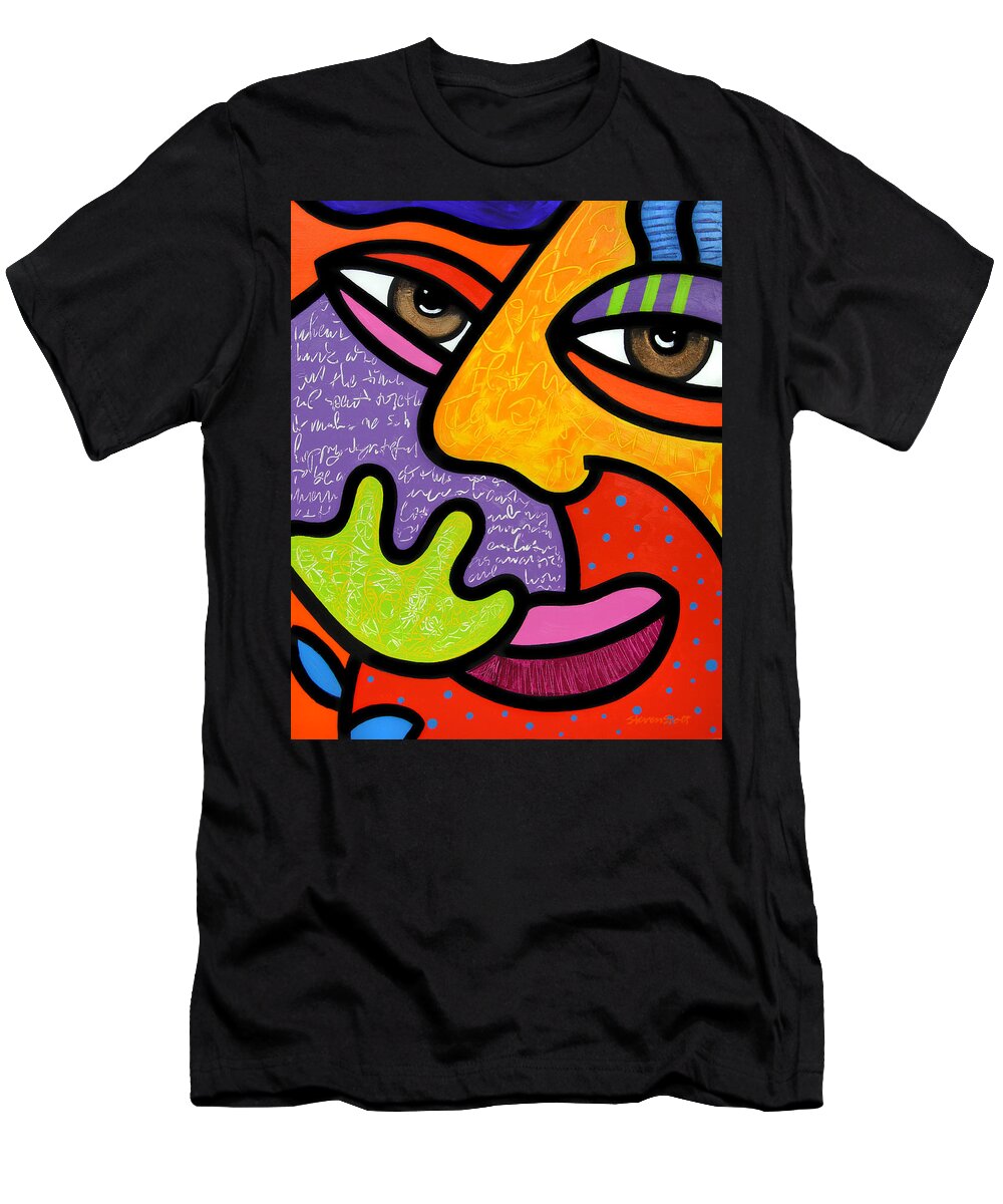 Eyes T-Shirt featuring the painting Maxine by Steven Scott