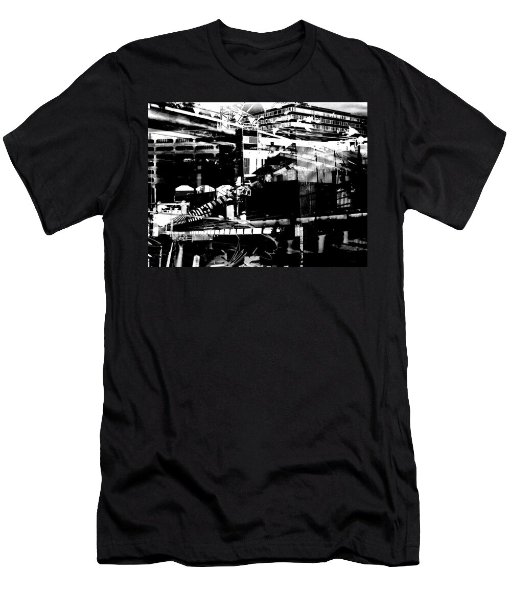 Digital Collage T-Shirt featuring the photograph Metropolis Zurich 1 by Doug Duffey