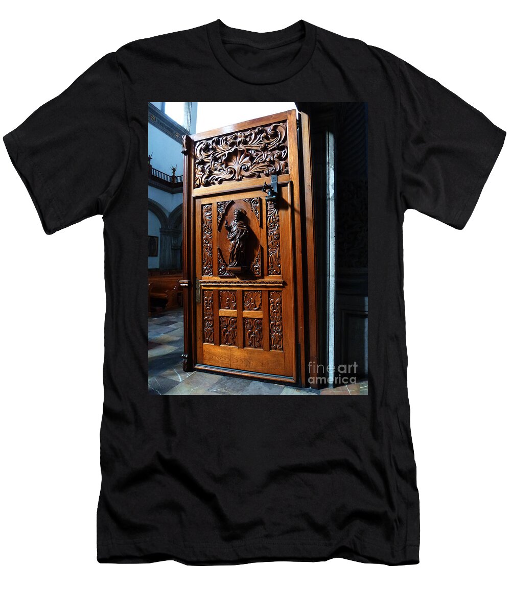Mesoamerica T-Shirt featuring the photograph Mexican Door 3 by Xueling Zou