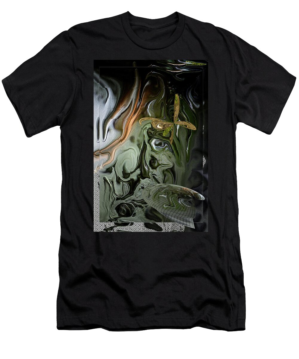 Digital Art T-Shirt featuring the painting Misbehaving Somewhere by Marie Jamieson