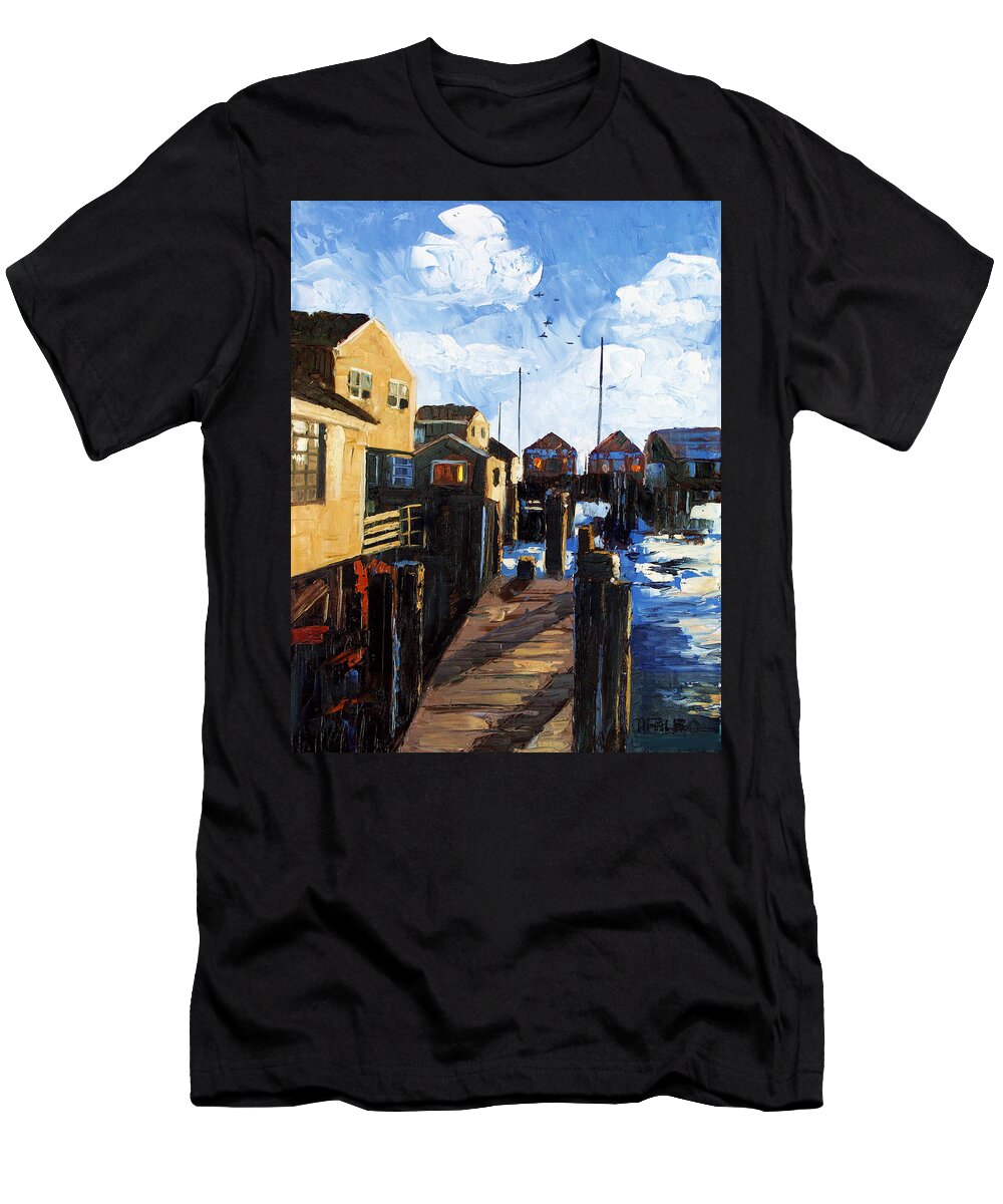 Nantucket Framed Prints T-Shirt featuring the painting Nantucket by Anthony Falbo