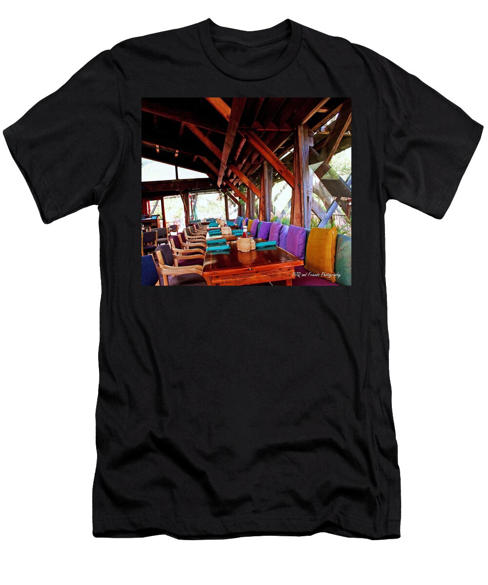 Pfeiffer Beach T-Shirt featuring the photograph 'Nepenthe No Worries' by PJQandFriends Photography