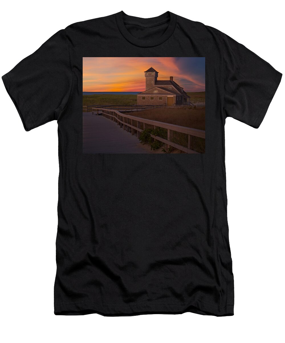 Cape Cod T-Shirt featuring the photograph Old Harbor U.S. Life Saving Station by Susan Candelario