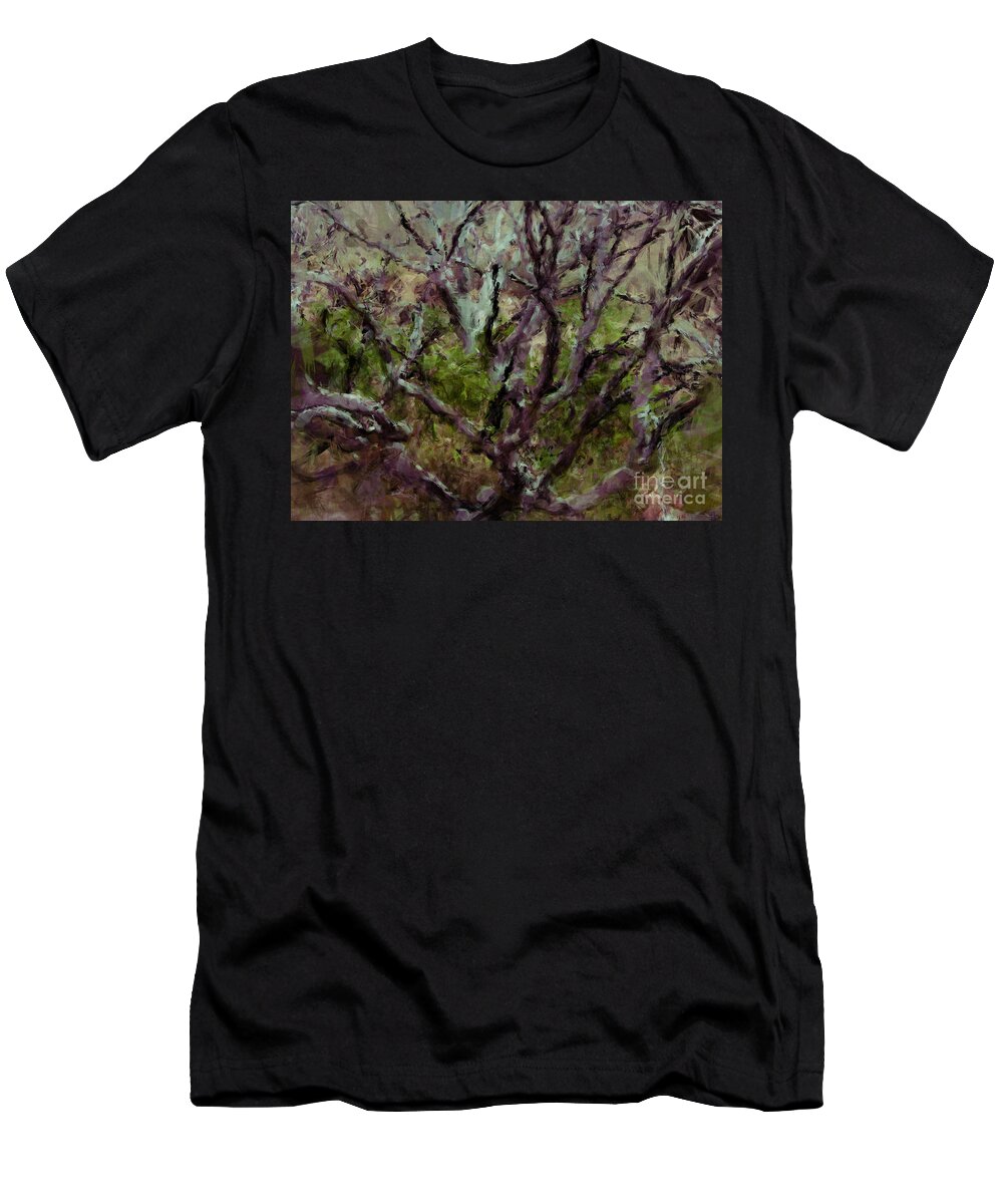 Tree T-Shirt featuring the painting Painted Tree by Julie Lueders 
