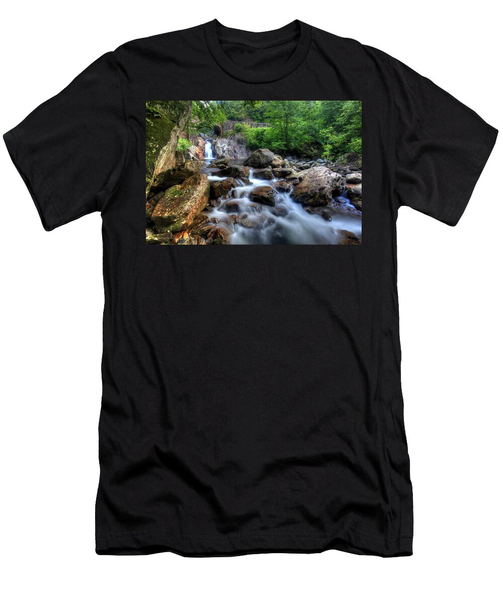 Sunburst Falls T-Shirt featuring the photograph Sunburst Falls - Pigeon River by Doug McPherson